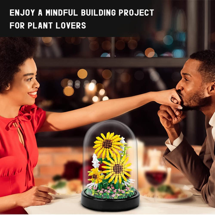 HOGOKIDS Flower Bouquet Building Kit - 596 PCS Bonsai Tree Sets with Cover  Botanical Collection Building Blocks, Birthday Mini Bricks Valentines Day  Gift for A…